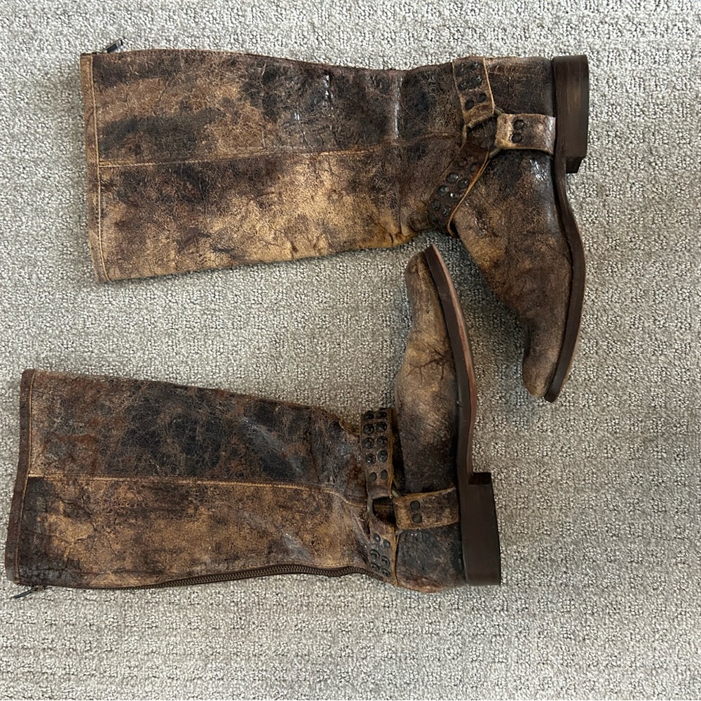 Frye Gold Leather Boots